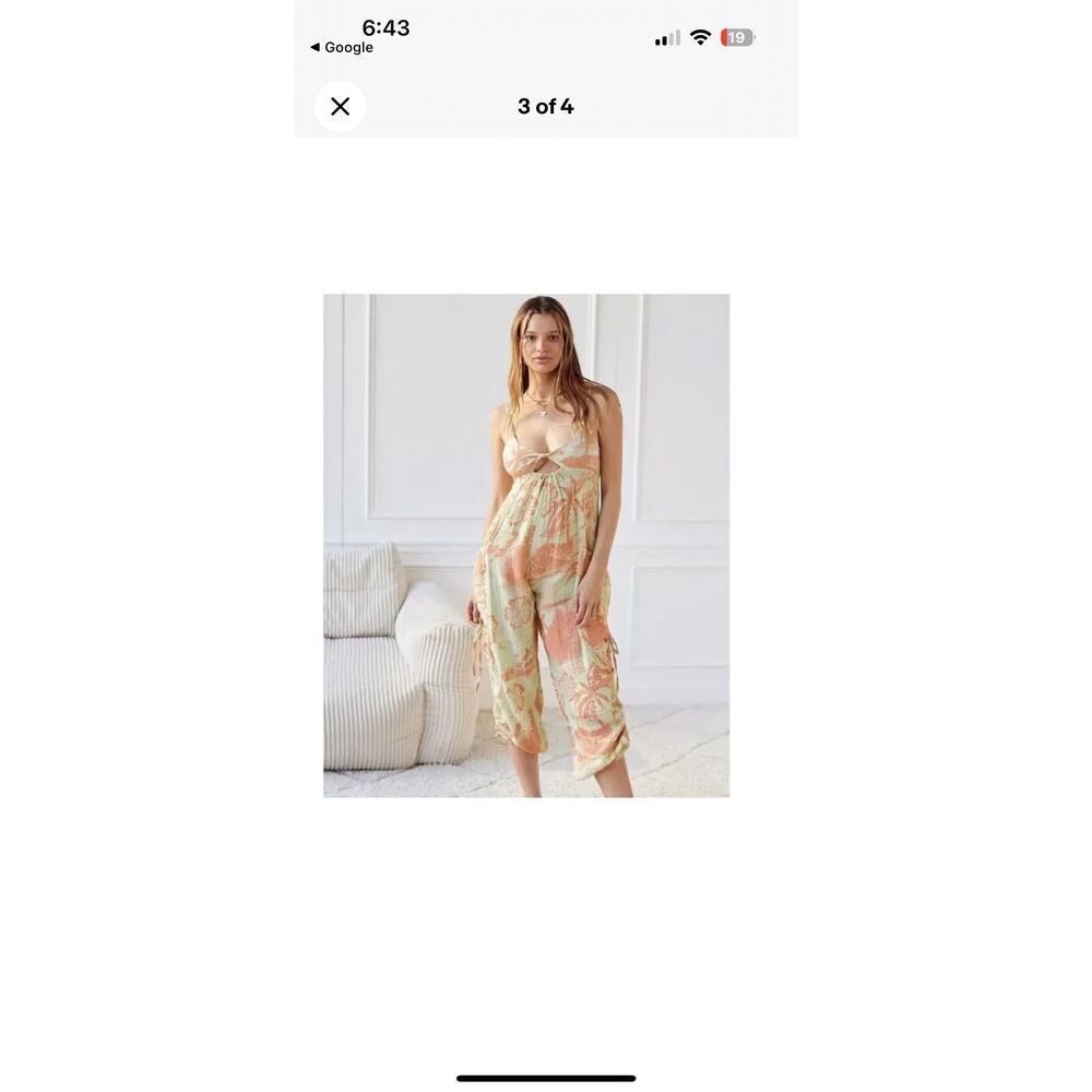 Urban Outfitters Out from Under Astor Lounge Gauze Jumpsuit, size XS, NWT